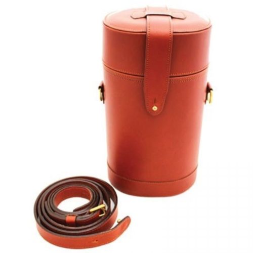 Chestnut Leather Travel Coffee and Cognac Case