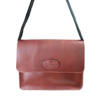 Large Distressed Leather Messenger Bag