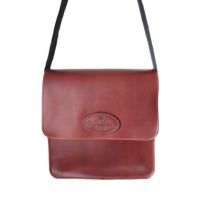 Medium Distressed Leather Messenger Bag