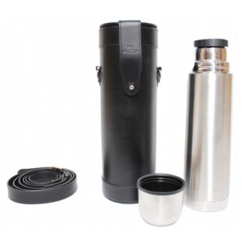 Leather Thermos Flask and Carry Case
