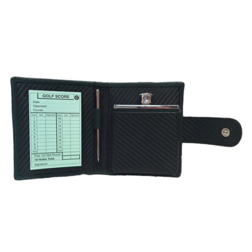 Golf Flask and Score Card Wallet
